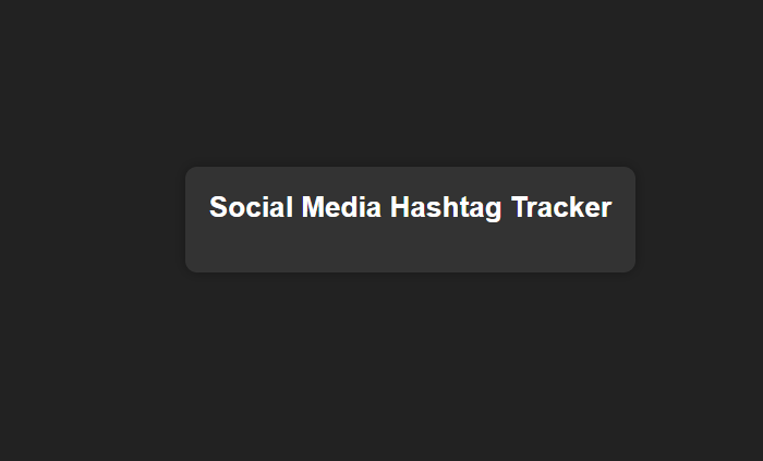 Social Media Hashtag Tracking screenshot